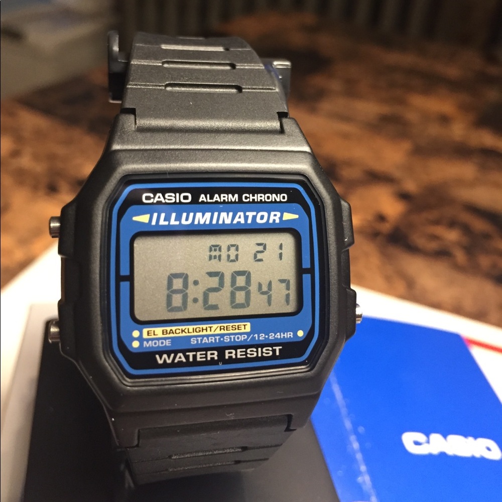 Casio digital watch Unisex /teens blue/black New
